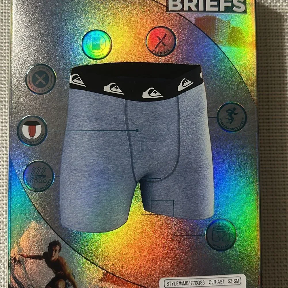Quicksilver Multi S Multi Performance Nylon Fly Front Boxer Briefs Pack of 4